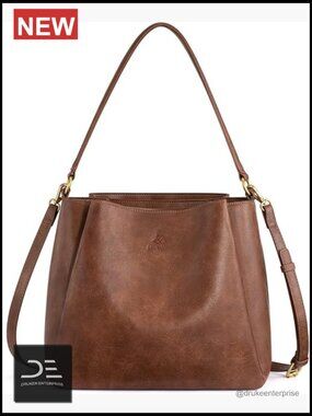 Hobo Bag with Three Large Compartments Waterproof Shoulder Handbag